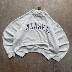 Vintage Alaska Puff Print 90s Crewneck Sweatshirt Size XL